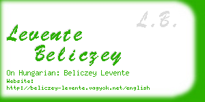 levente beliczey business card